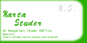 marta studer business card